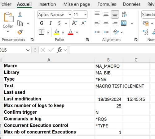 Extraction Macro ARCAD 6